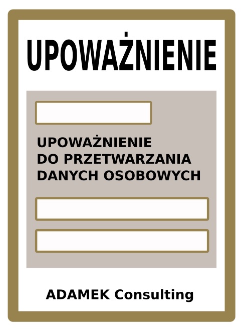 Upoważnienie do przetwarzania danych osobowych (U002)