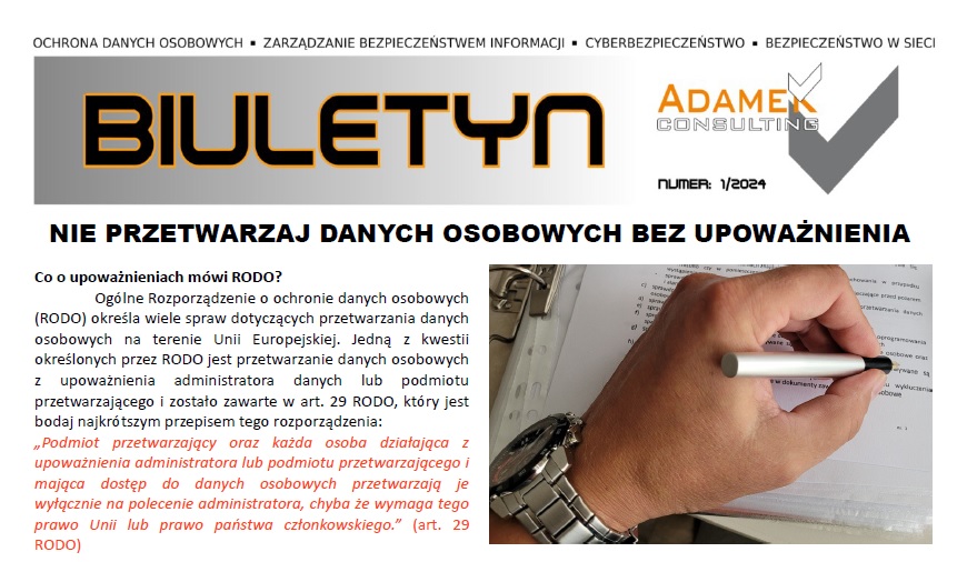 ADAMEK CONSULTING - Biulety