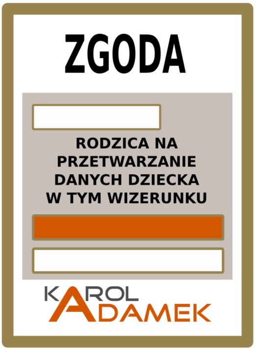 Zgoda rodzica na przetwarzanie danych i wizerunku dziecka U004