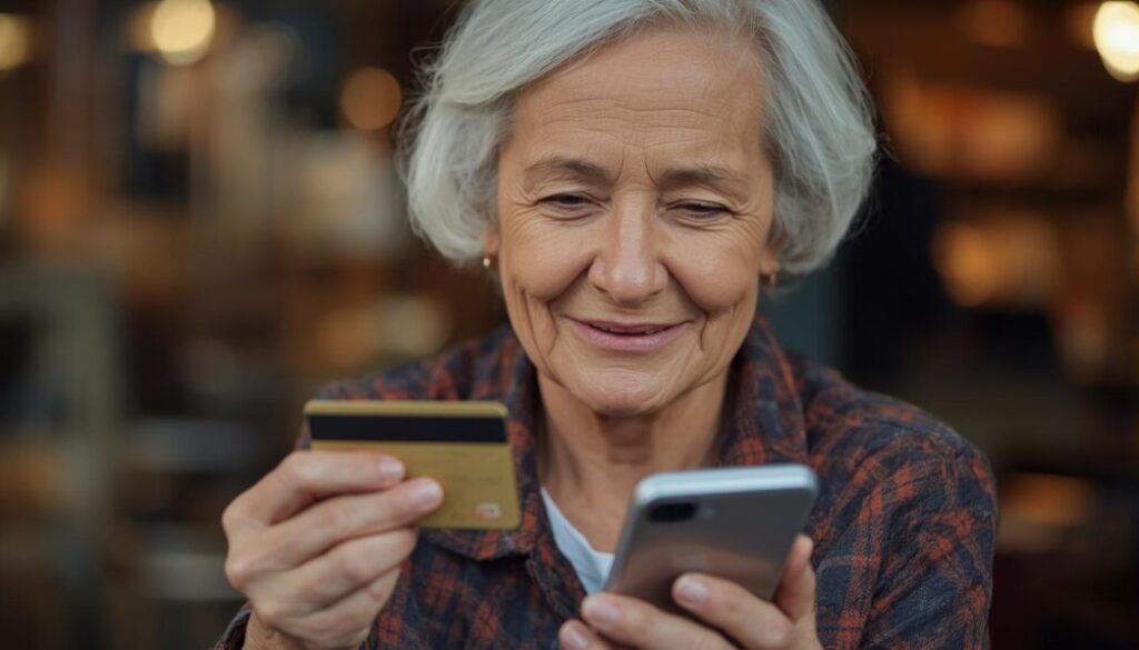 zbliża kartę do telefonu