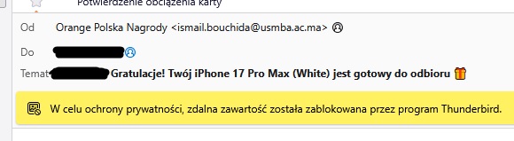 zdjęcie fałszywej wiadomości